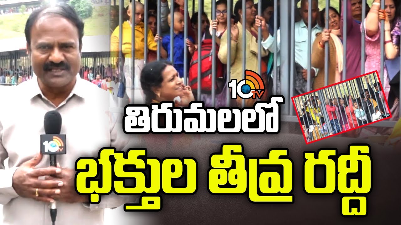 Ground Report On Tirumala Queue Complex|తిరుమల క్యూ కాంప్లెక్స్‌ వద్దనుంచి 10టీవీ గ్రౌండ్‌ రిపోర్ట్‌