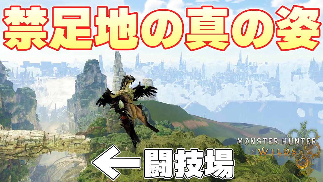 『アズズのあいさつ飛行術』でエリア間を移動していくと流石にエモすぎる禁足地の姿【モンスターハンターワイルズ実況】