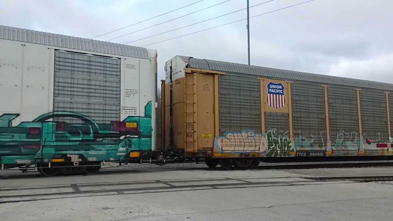 CPKC Autorack train CPKC Nahant Yard Davenport Iowa 