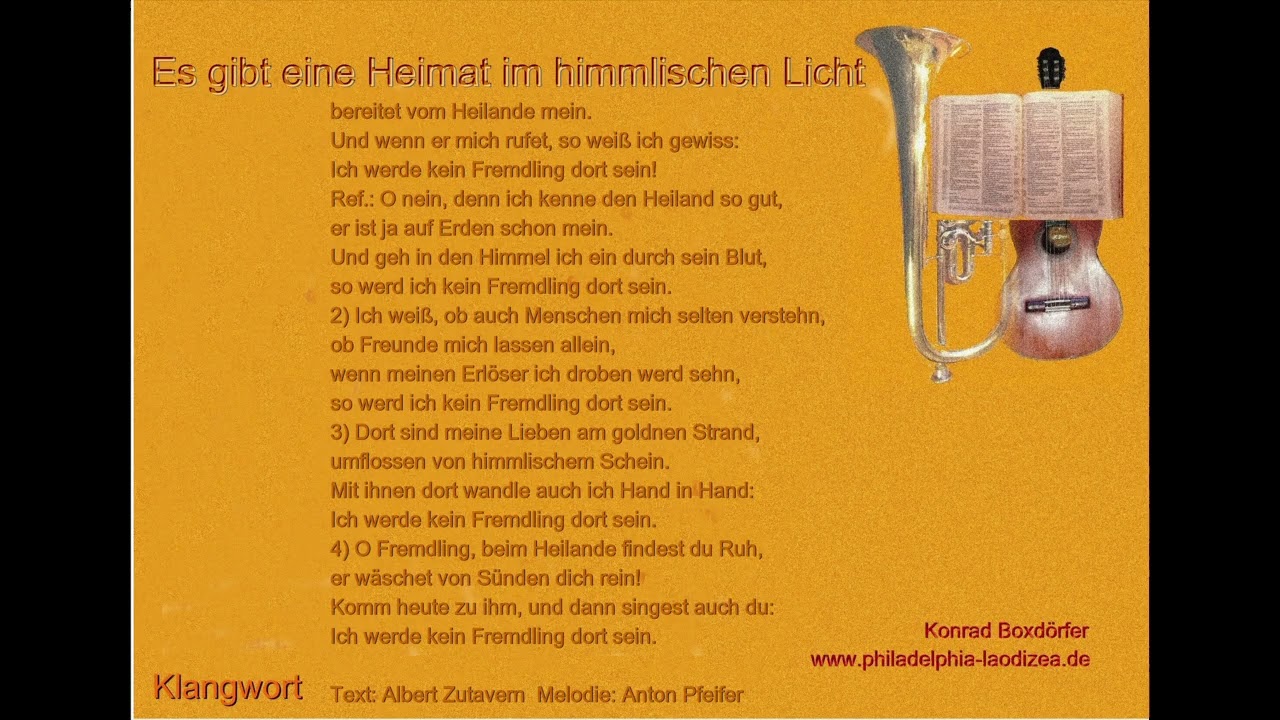 Es gibt eine Heimat im himmlischen Licht
