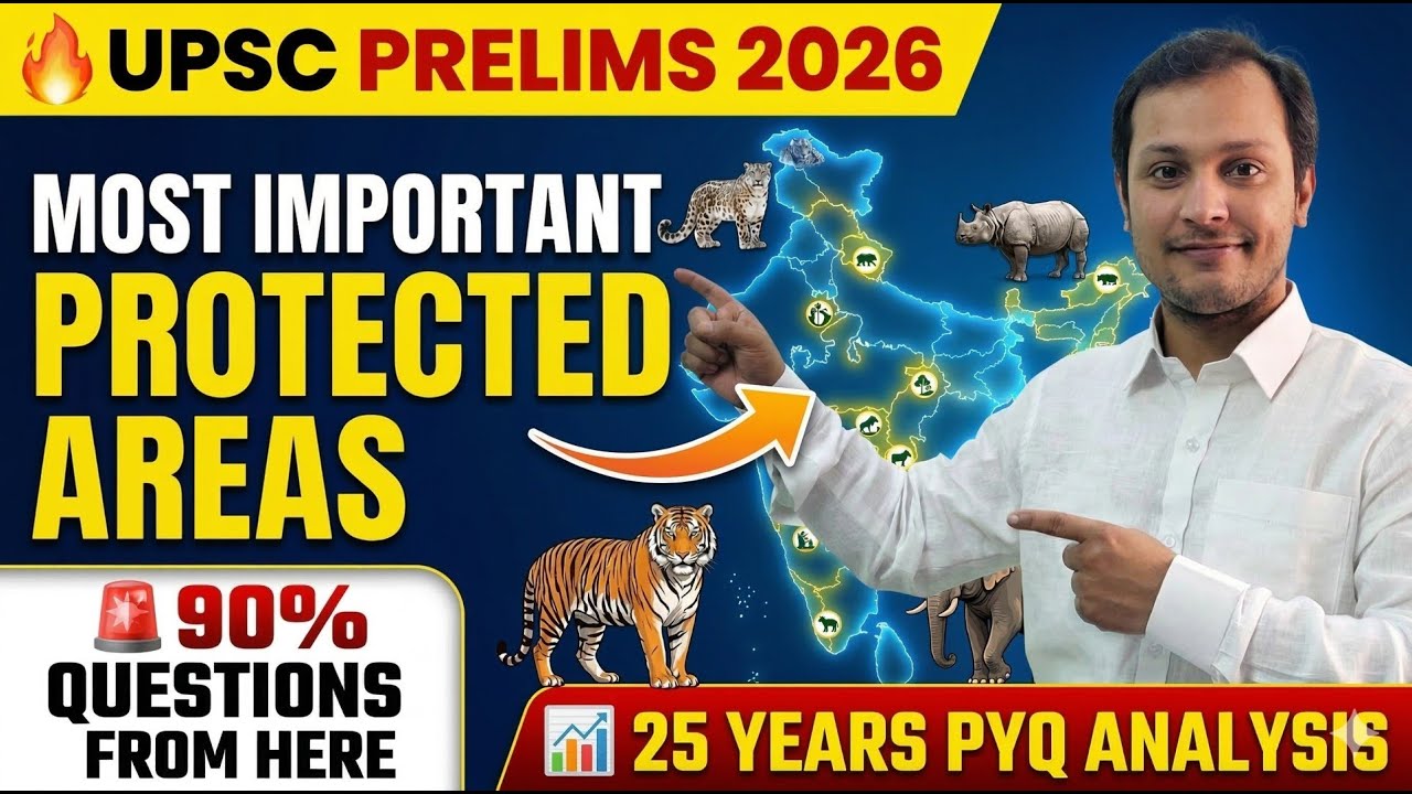 Important Protected Areas for upcs prelims 2026