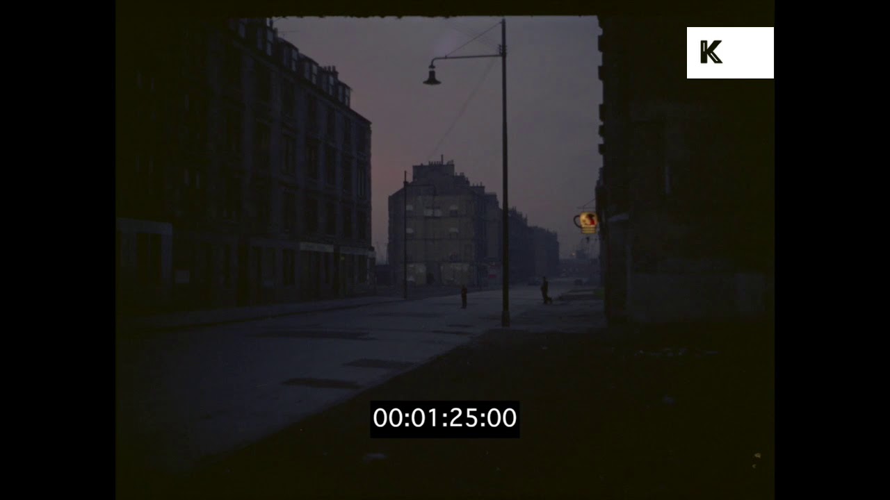 1960s Glasgow Tenements, Children Playing, Scotland from 35mm