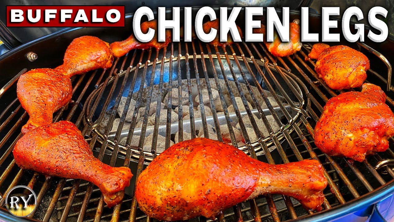 Big Buffalo Chicken Legs Grilled On The Weber Master-Touch Kettle