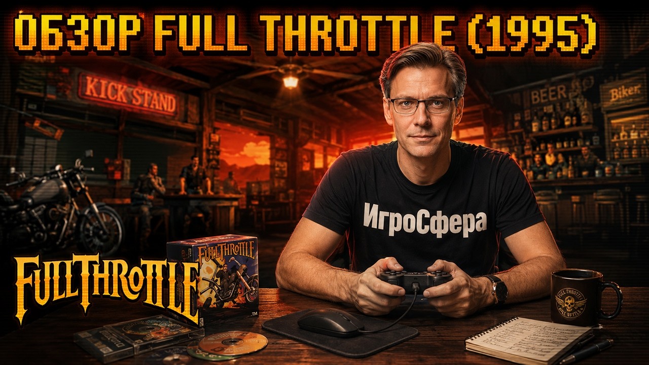 Full Throttle спустя 30 лет: ТАКИХ ИГР БОЛЬШЕ НЕ ДЕЛАЮТ. (Обзор)