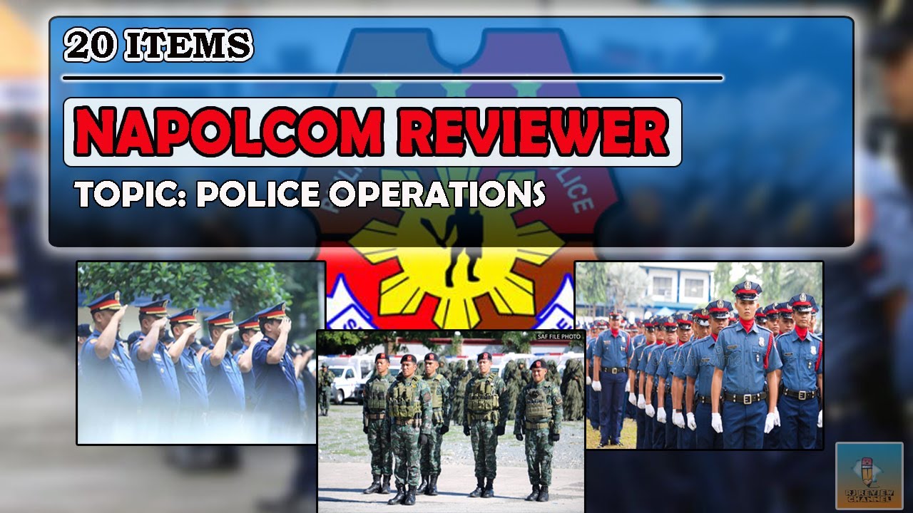 20 ITEMS NAPOLCOM REVIEWER - POLICE OPERATIONS  I PNP