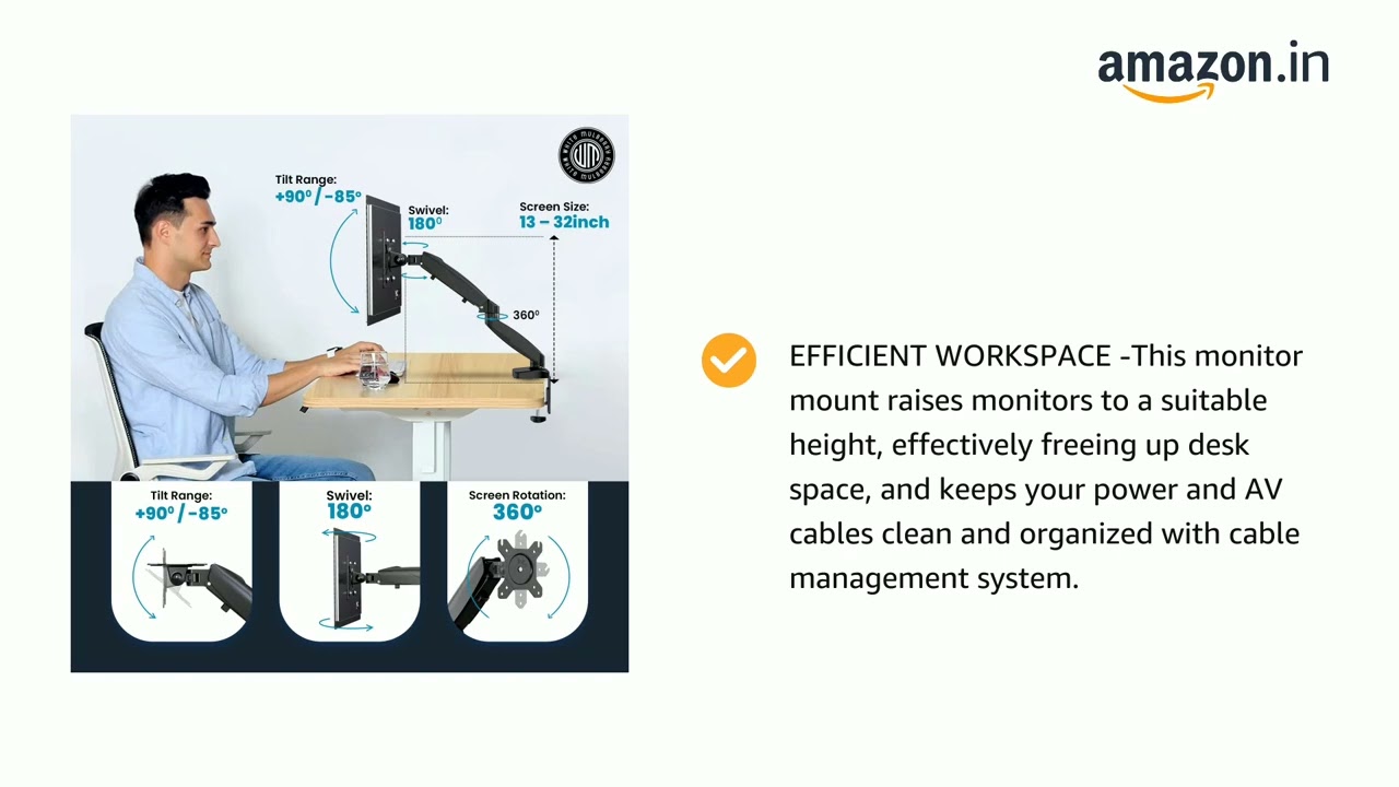 Desk Mounted Monitor Stand #tech #india #viral #viralvideo #new 