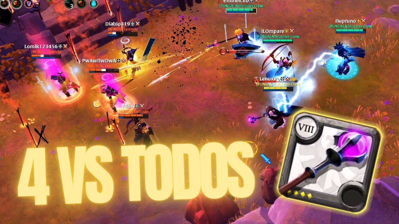 4vsX con GRAN BASTON ARCANO | Highlights#139 | Albion Online