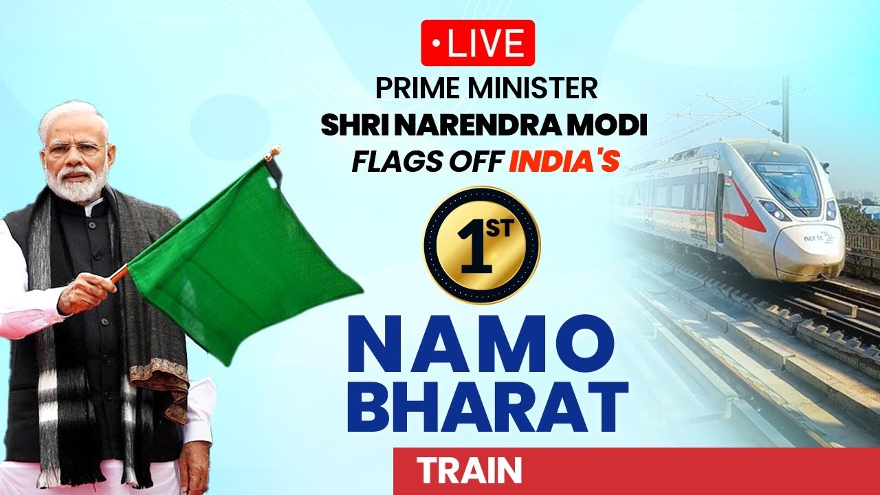 LIVE: PM Shri Narendra Modi Flags Off 1st NAMO BHARAT Train | Delhi Meerut RRTS | Rapid Rail