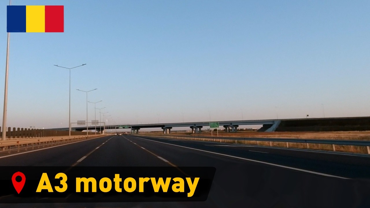 🔴 Romania &bull; A3 Motorway near sunset &bull; Bucharest - Ploiesti【1080p HD】Autostrada A3