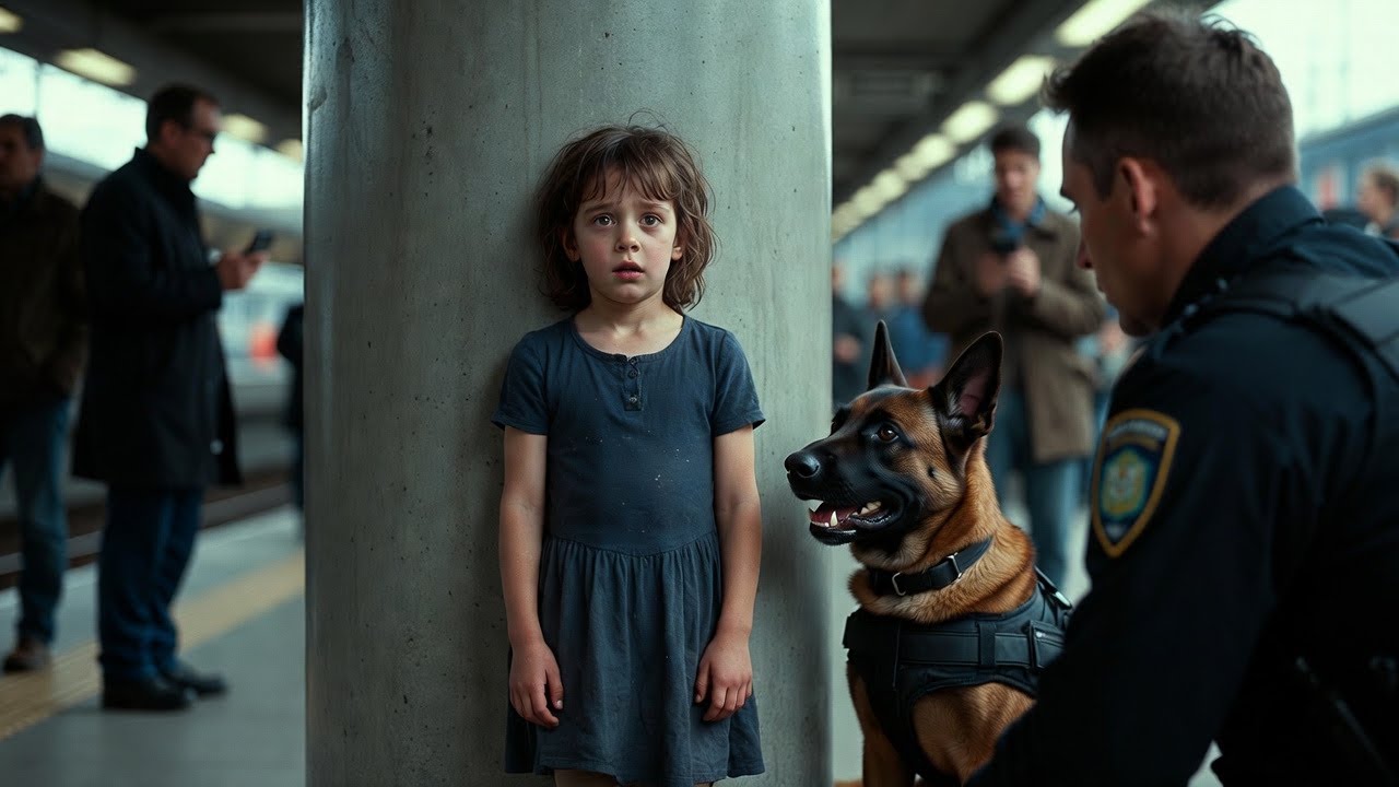 This Little Girl Did Something Nobody Expected With the Aggressive Police Dog