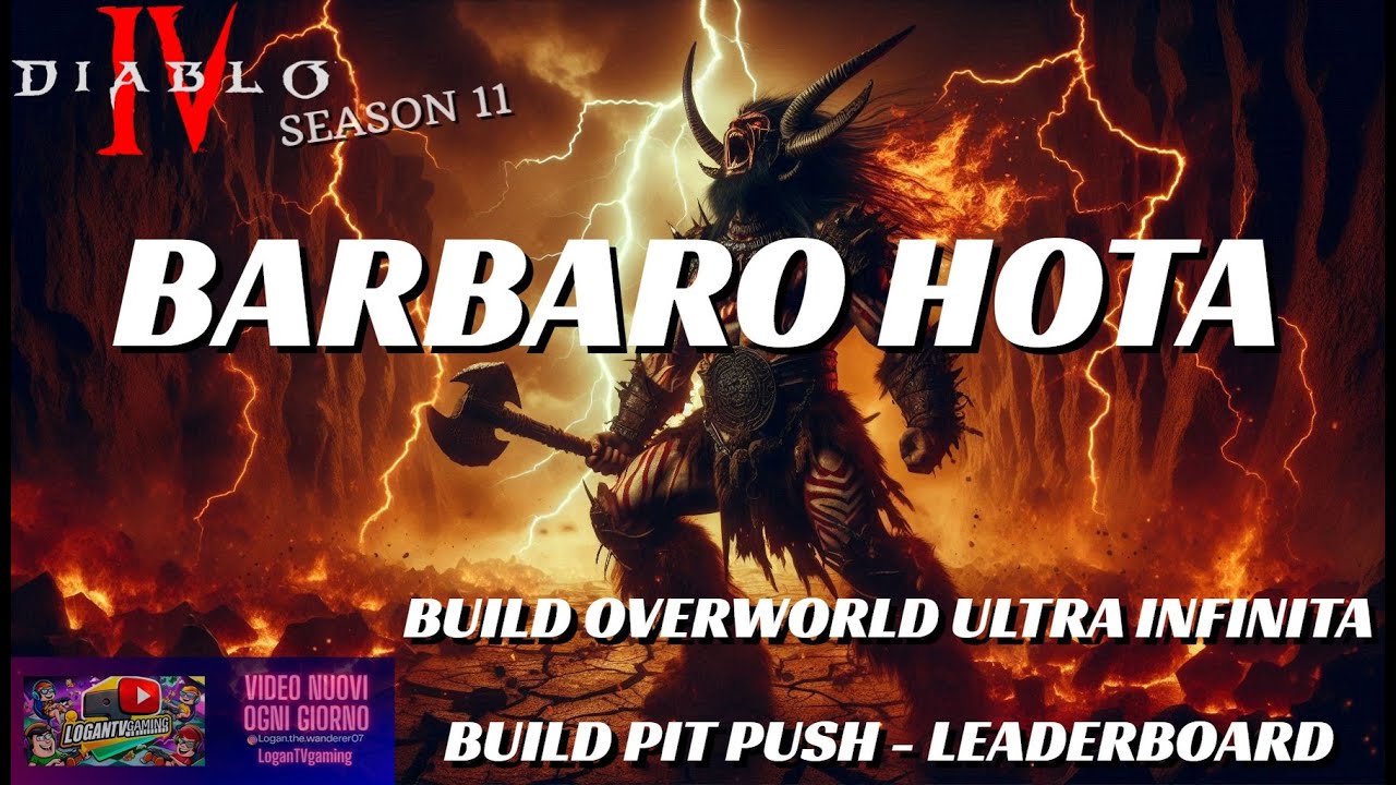 BARBARO HOTA BUILD ENDGAME 💥 ULTRA INFINITA - SPEEDFARMING - DOPPIA BUILD CON PIT PUSH DIABLO 4 S11