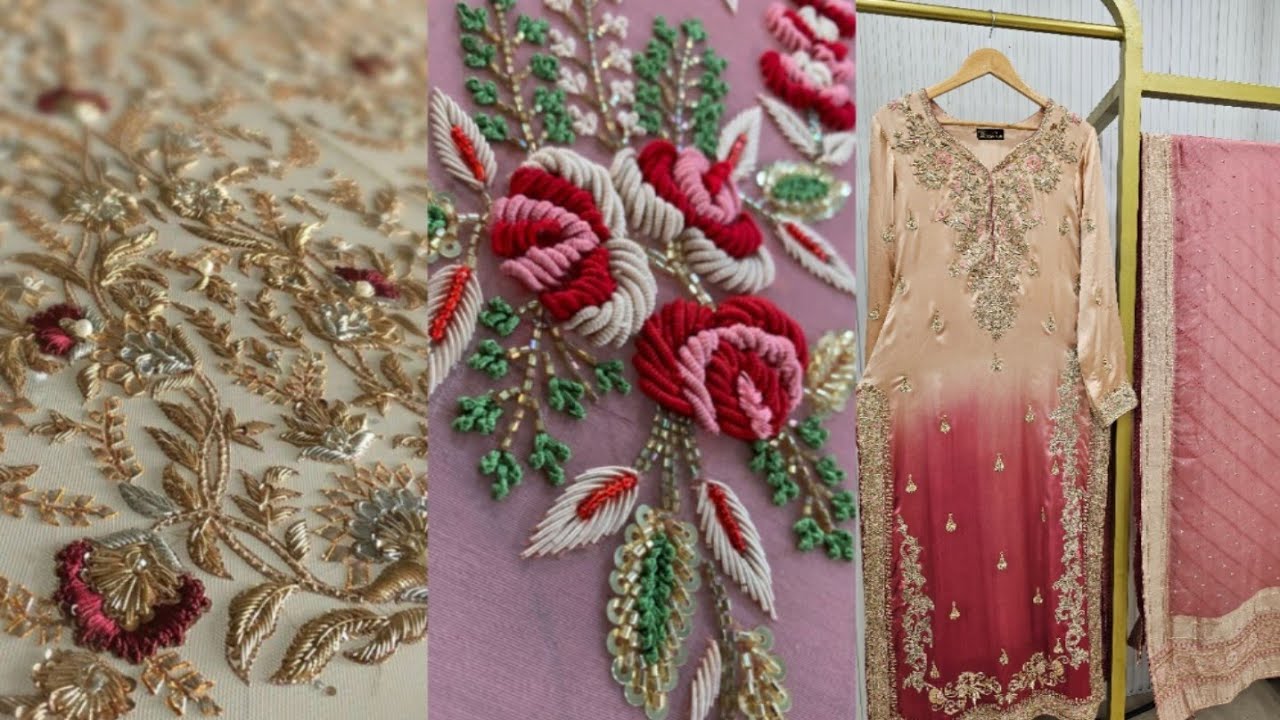 Gotta Work Dupatta | Ombrè Silk HandWork Embellishments for Wedding By Din Couture 