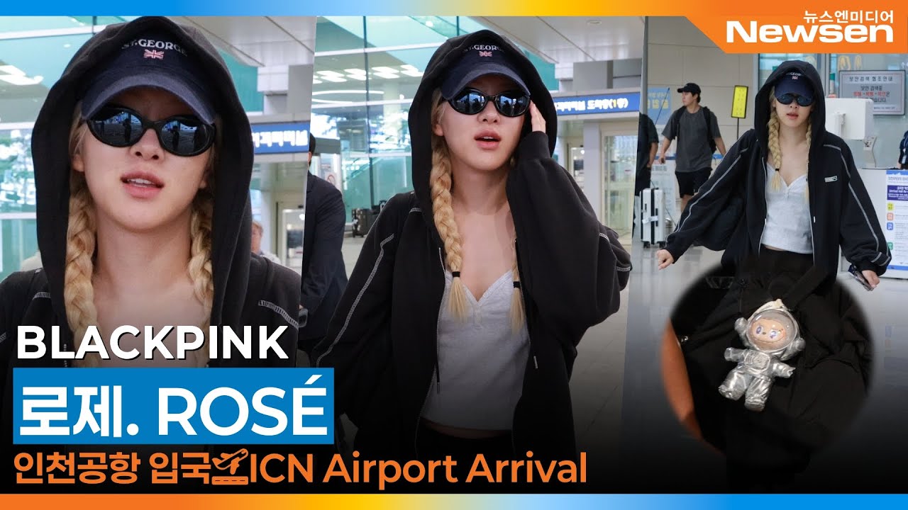 블랙핑크 로제, VMA 올해의 노래상 수상자 등장🏆(입국)✈️BLACKPINK 'ROSÉ' Airport Arrival 2025.9.9 Newsen