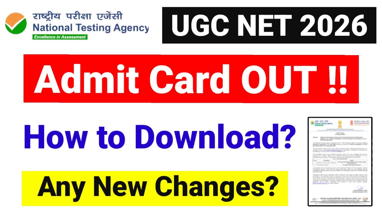 Official Update !! UGC NET Admit Card OUT | Any New Changes? UGC NET June 2026 | UGC NET Mentor