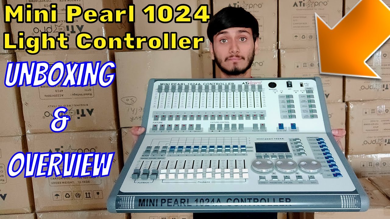 Mini Pearl 1024 DMX Controller/ DJ Light Mixer/ Unboxing and Overview/ By ATi pro 