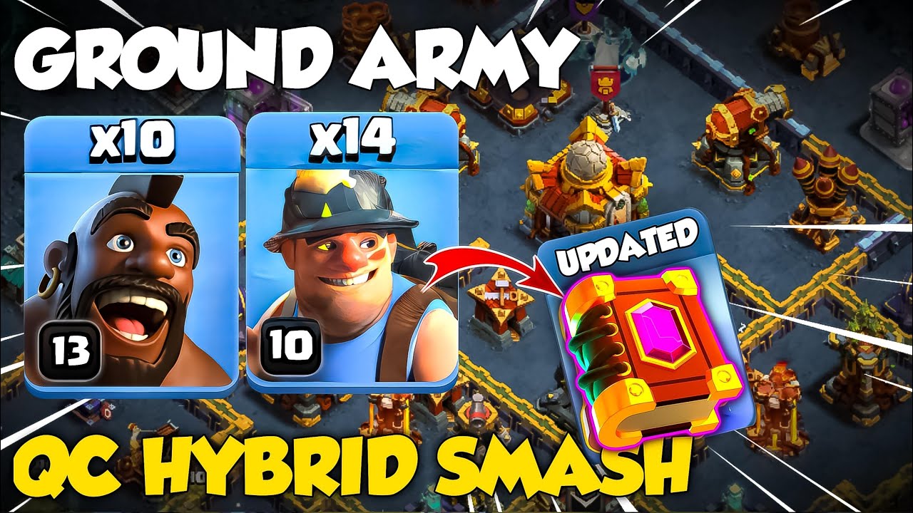 AFTER UPDATE | Eternal Tome Attack | Queen Charge Hybrid Th16 Ground Attack Strategy in Coc