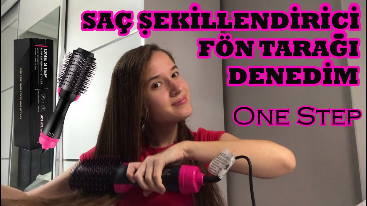 SAÇ ŞEKİLLENDİRİCİ FÖN TARAĞI DENEDİM ! İŞE YARIYOR MU ? One Step Saç Düzleştirici