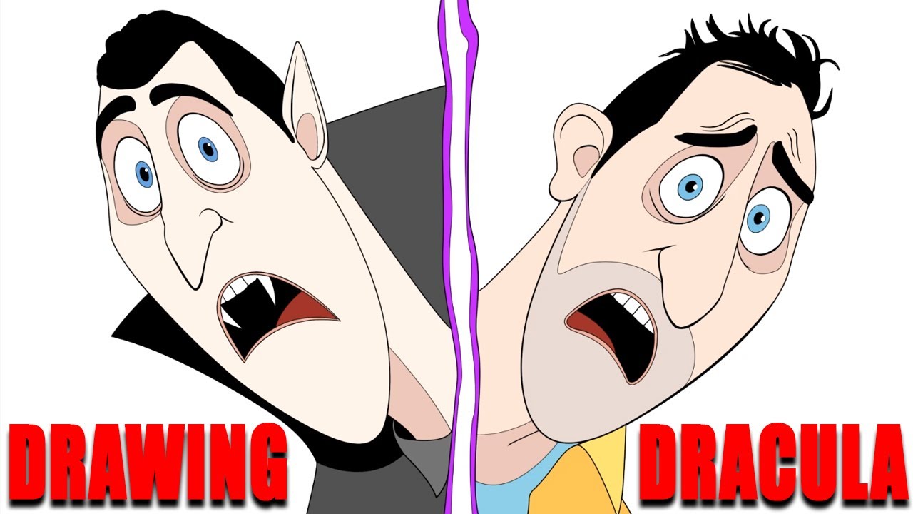 How To Draw а DRACULA vampire and human  HOTEL TRANSYLVANIA 4 Transformania 2021