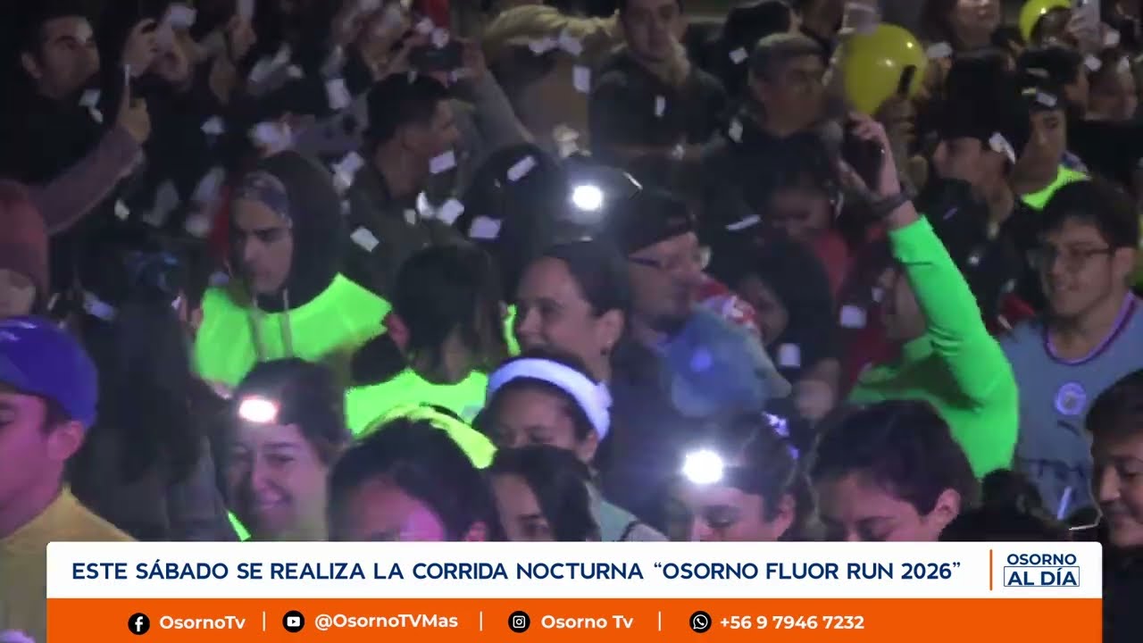 ESTE SÁBADO SE REALIZA LA CORRIDA NOCTURNA “OSORNO FLUOR RUN 2026”