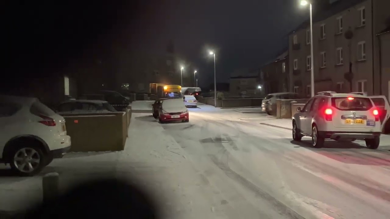 Ice cream van in snowy weather