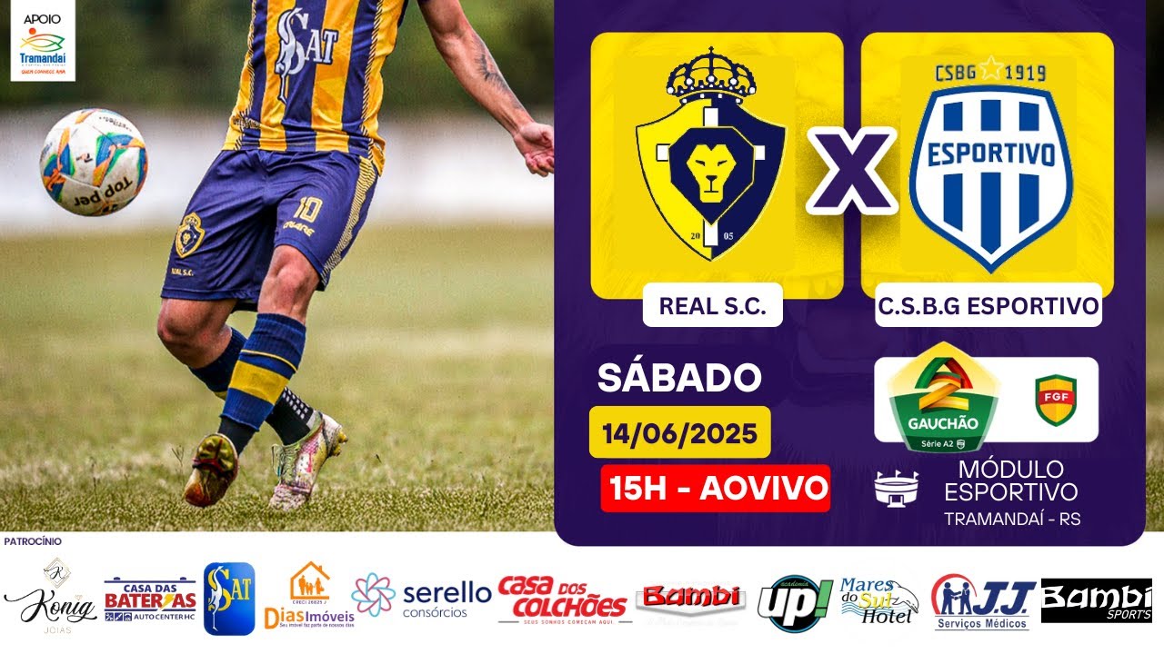 Real S.C. x  C. Esportivo B. Gonçalves - GAÚCHÃO SÉRIE A2
