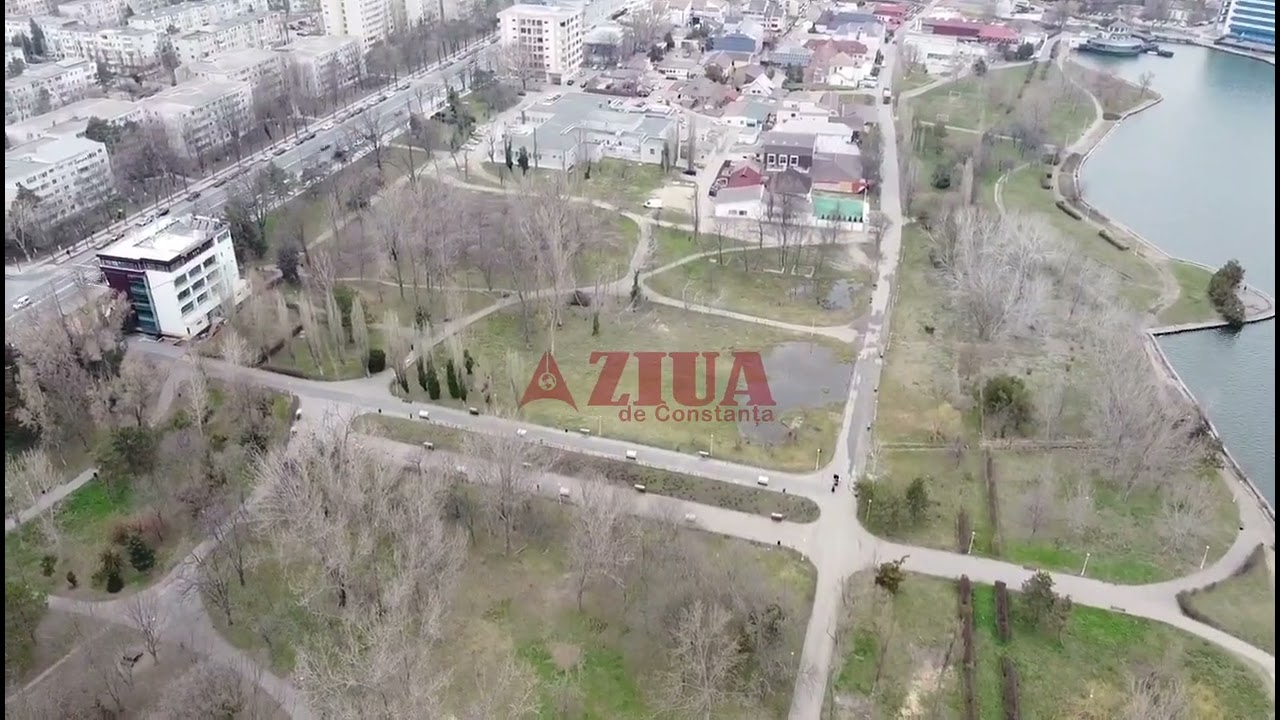 Imagini cu drona surprinse deasupra Parcului Tăbăcărie din Constanța. Cum arată în plin proces