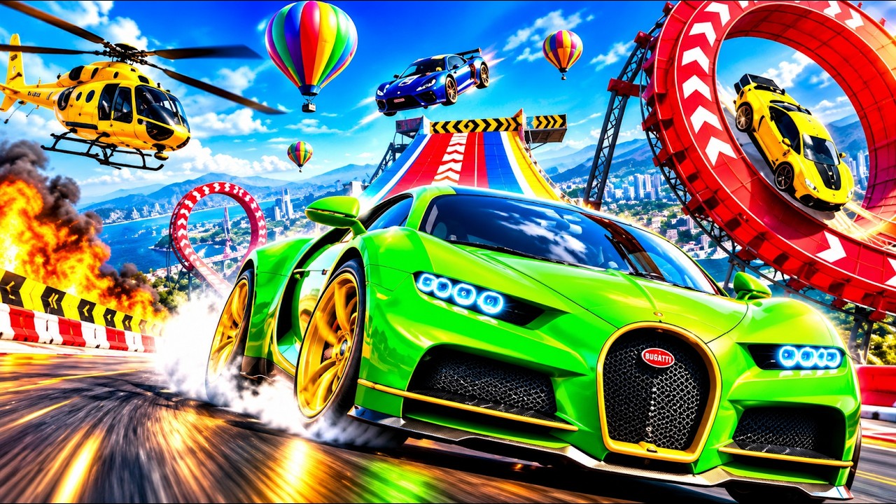 Ultimate Mega Ramp Car Stunts! Insane Jumps & Impossible Loops!