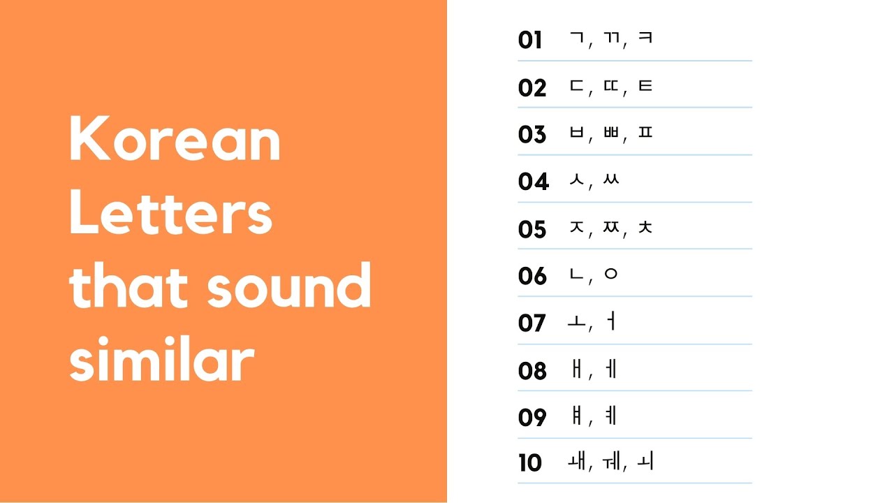 Korean: Pronunciation practice (similar letters)