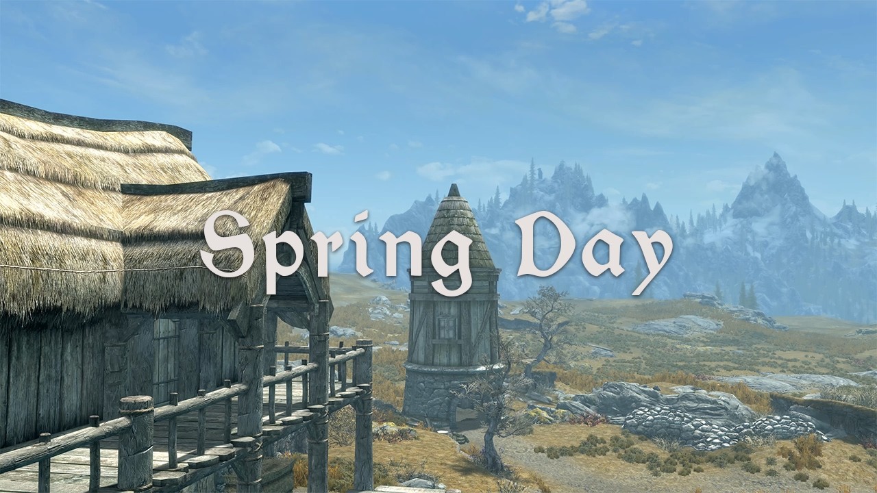 Tranquil Spring Day | Skyrim Music and Ambience