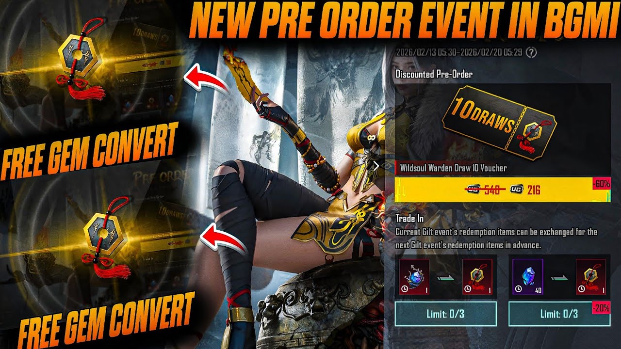 BGMI NEW M4 PRE ORDER EVENT IS HERE😍NEW PRE ORDER EVENT IN BGMI😍FREE GEM CONVERT EVENT IN BGMI😍