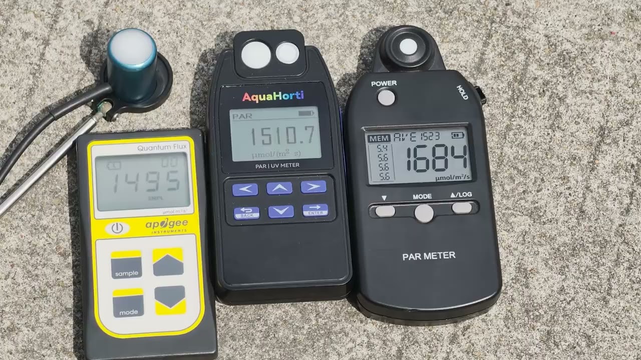 Measured Midday Sunlight &mdash; Apogee MQ-500 and AquaHorti AH-Quantuv Agree, Danoplus DP-355 Doesn&rsquo;t