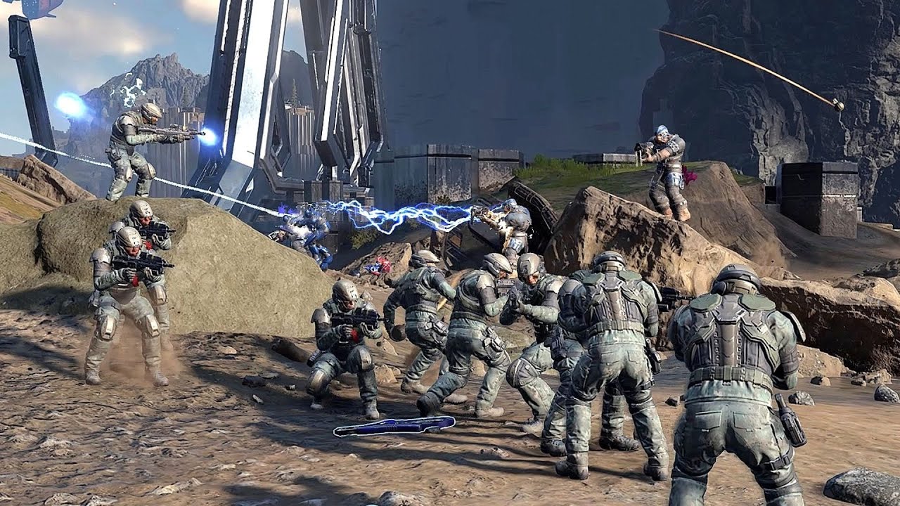 HALO INFINITE AI Battles - UNSC Marines vs Banished