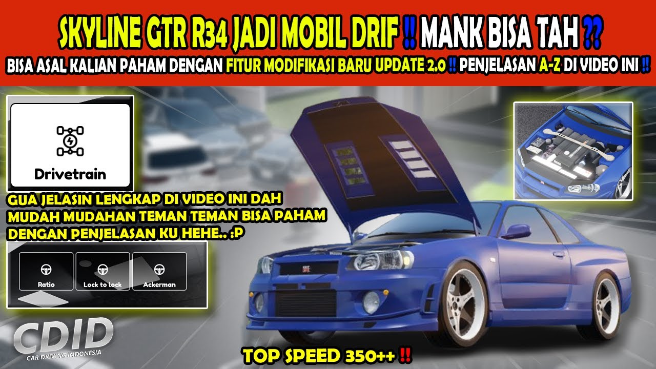 PENJELASAN FITUR BARU MODIFIKASI CDID DAN CARA BIKIN MOBIL AWD MENJADI MOBIL DRIFT!! - CDID ROBLOX
