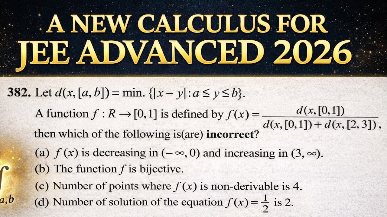 A CALCULUS PROBLEM | JEE ADVANCED 2026