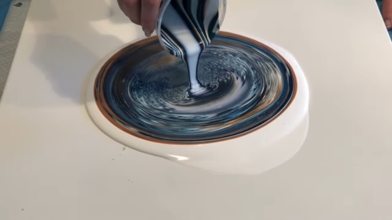 Stunning! OCEANS CURRENT | Straight Pour |  Acrylic Pour  | Abstract Art