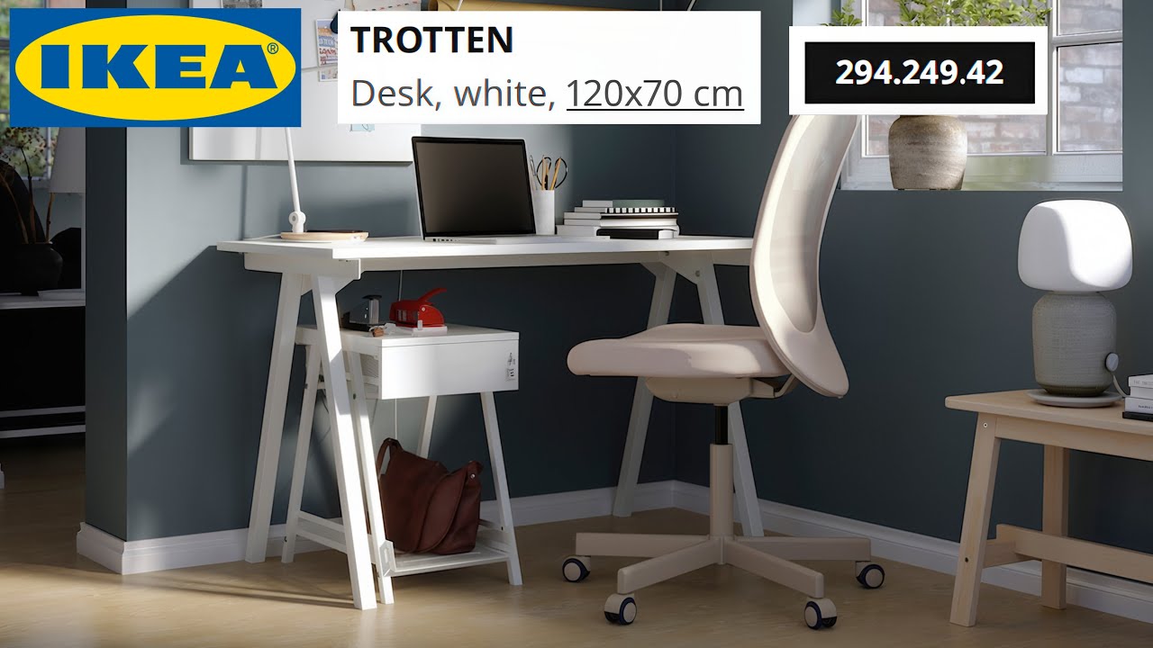 🛠️ Unboxing, Assembly & Review of IKEA TROTTEN Desk (White & Beige/White) Step-by-Step Instructions