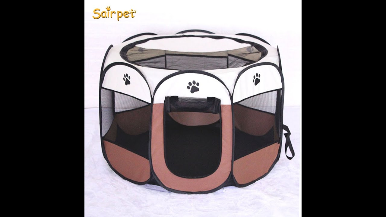 PB092 Portable Soft Foldable Pens Fence Oxford Exercise Puppy Dog Kennel Cat Cage Tent Pet Playpen