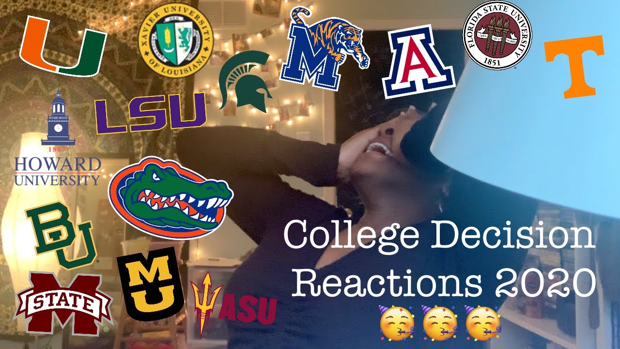 I got accepted WHERE?! | REALISTIC College Decision Reactions 2020 (UMiami, UF, LSU, Howard + More!)