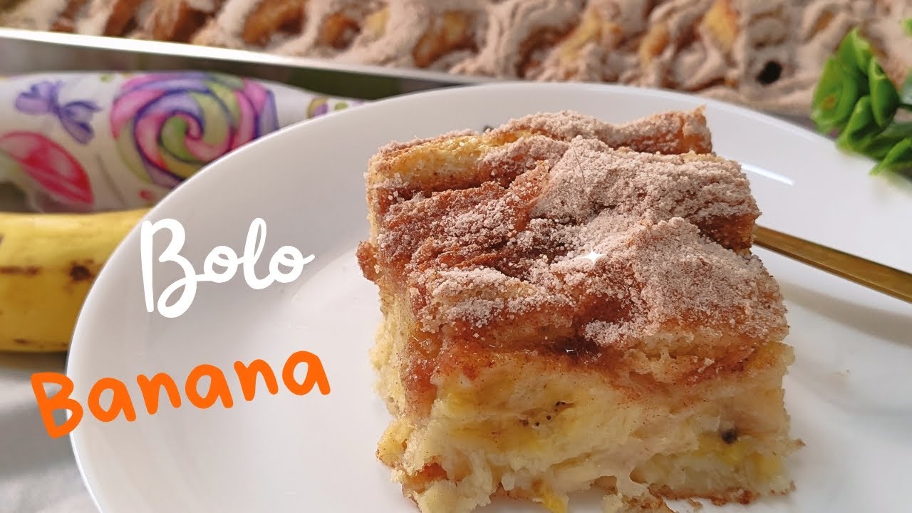DESCUBRA UM NOVO JEITO DE FAZER BOLO DE BANANA COM CROSTA DE CANELA!