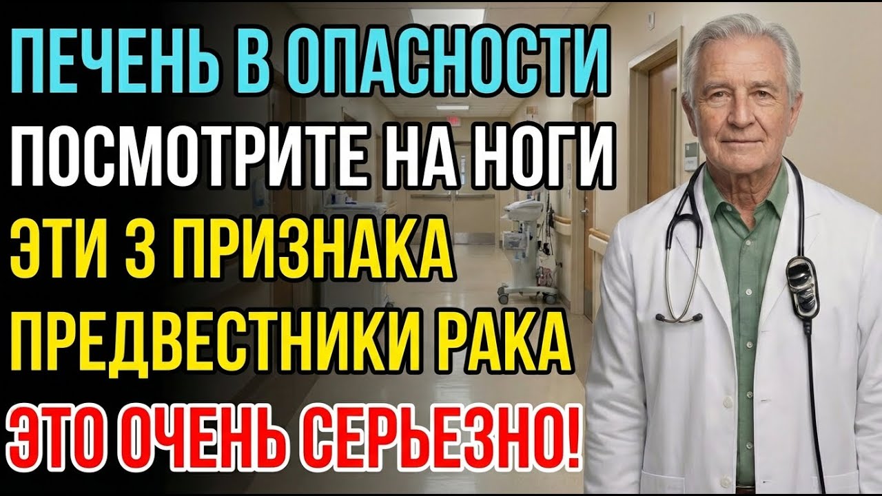 Помогите своей печени! Эти 3 знака на ногах - симптомы цирроза и рака. Проверьте немедля!
