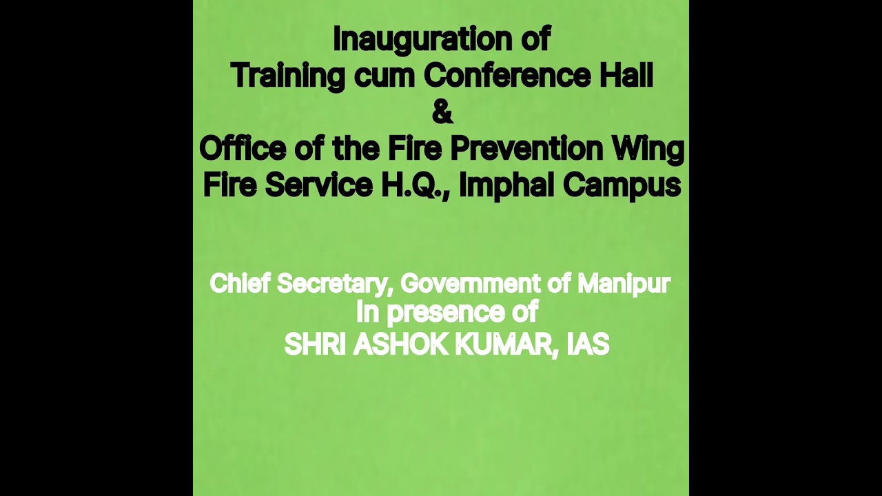 Phase 1: Flagging Off Ceremony of Modern Firefighting Vehicles &ndash; Manipur Fire Service