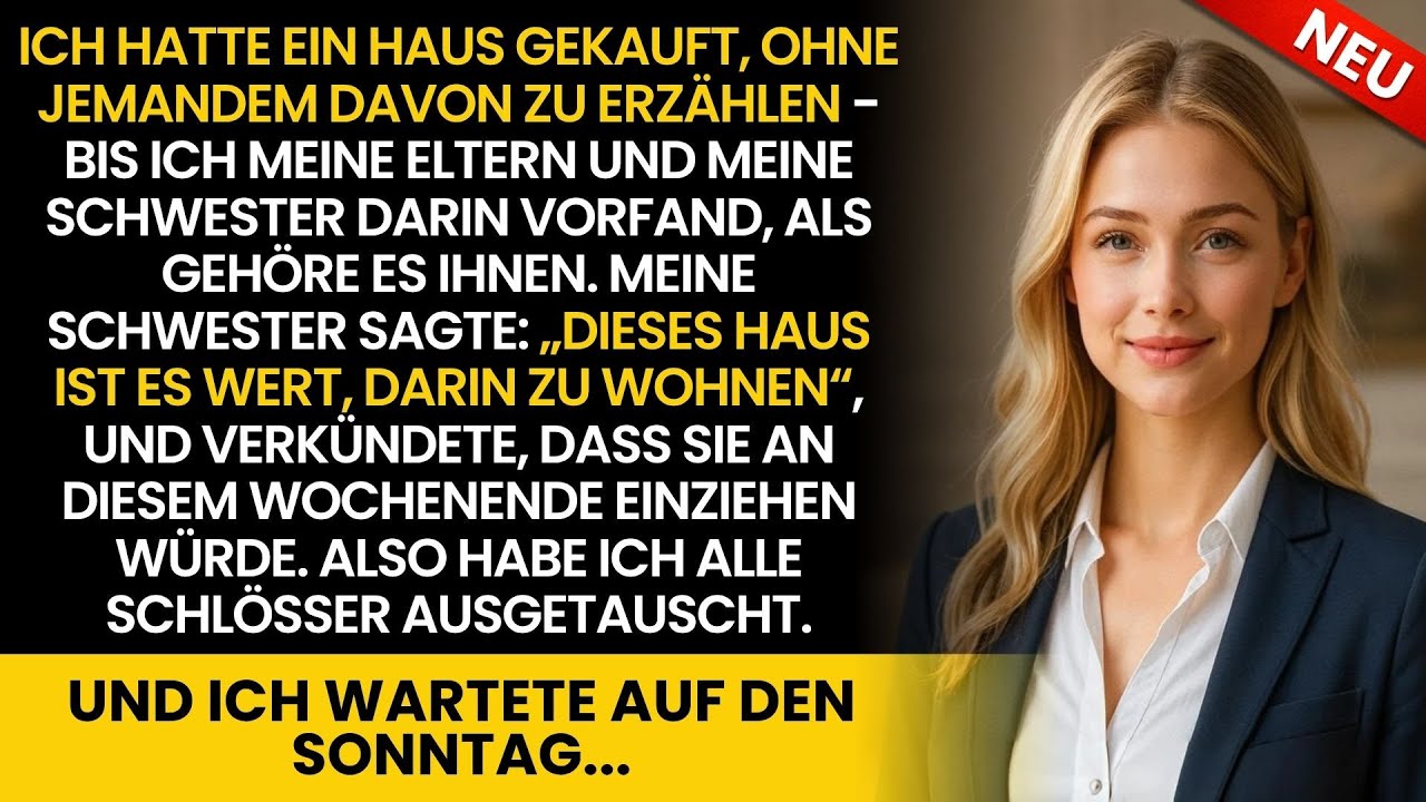 Ich hatte heimlich ein Haus gekauft – bis meine Familie und meine Schwester plötzlich hineingingen…