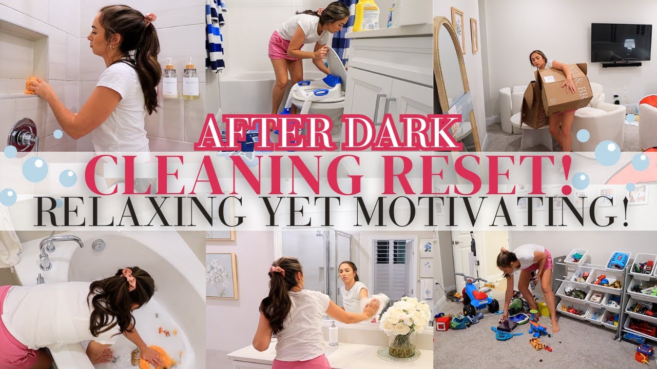 HOMEMAKING RESET! AFTER DARK CLEANING! RELAXING YET MOTIVATING CLEAN WITH ME 2023 | Alexandra Beuter
