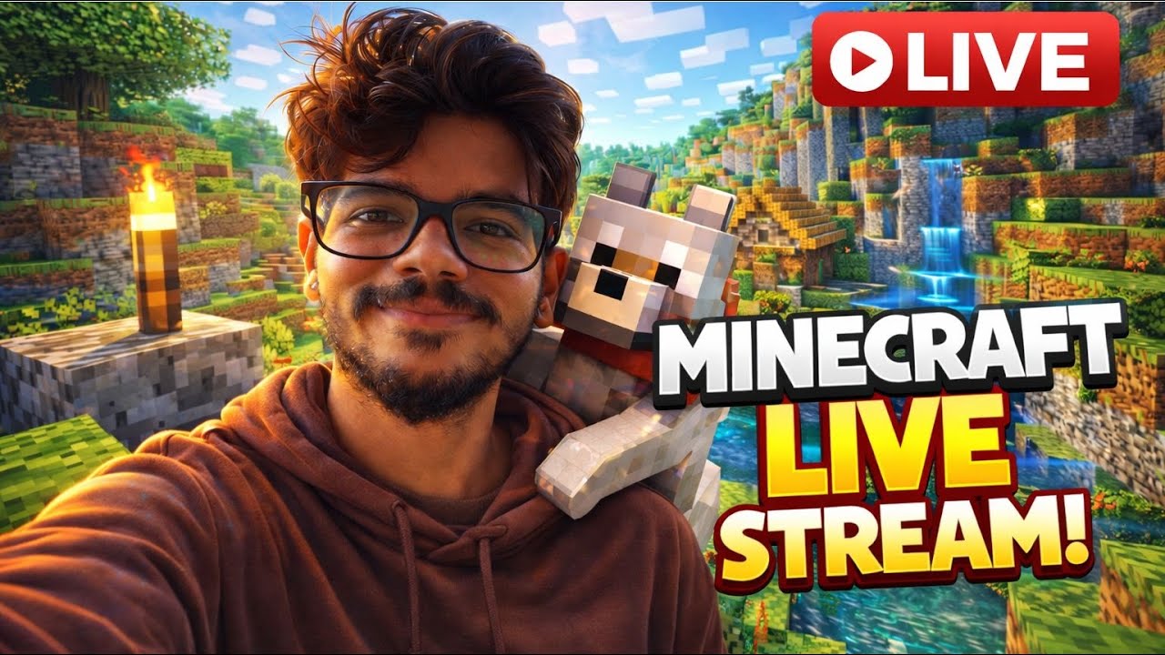 MINECRAFT Survival Live! Public server come join me!