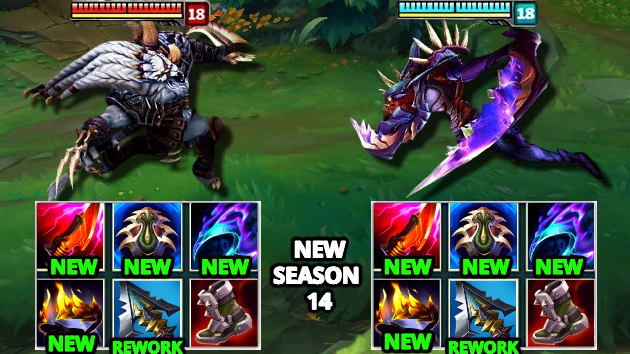 SEASON 14: RENGAR vs KHA'ZIX FULL BUILD FIGHTS & Best Pentakills!