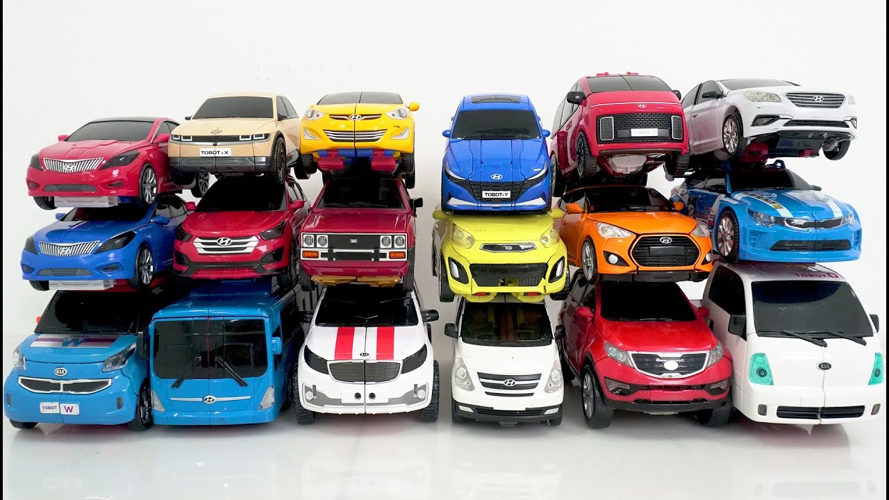 Hellocarbot Tobot Toy VS Hyundai and Kia car Comparison play