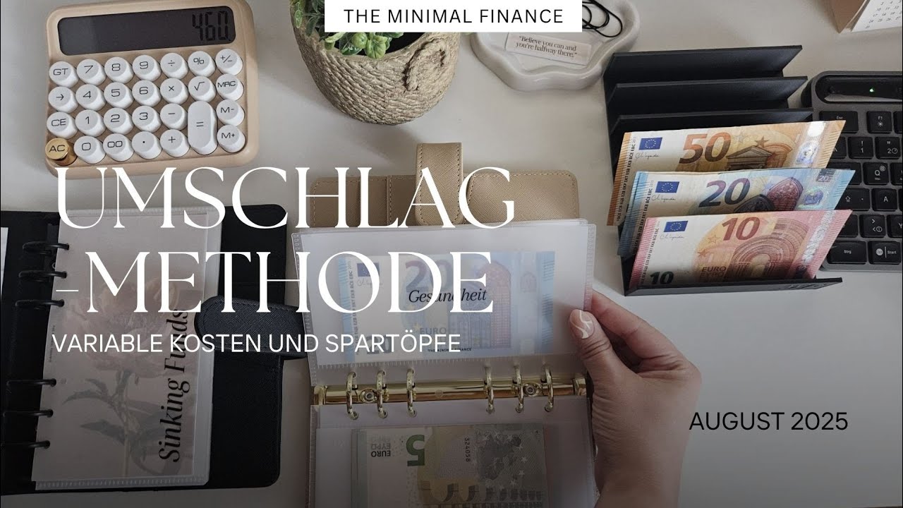Cash Stuffing im August mit der Umschlagmethode 💸- 460&euro; -  Realistisches Budget, Variable Kosten 