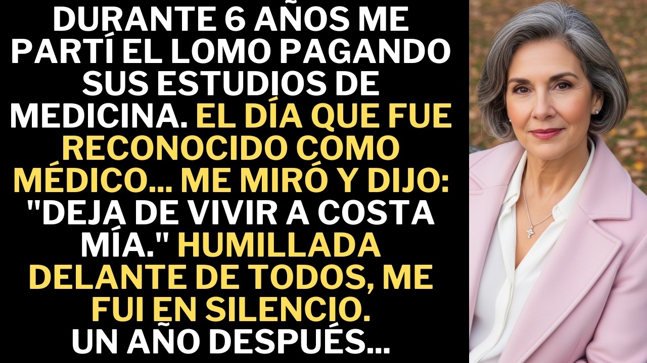 Durante seis años trabajé y sacrifiqué todo para pagar la carrera de medicina de mi hijo. Pero el