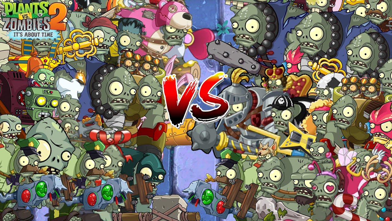 PvZ 2  Battle - Random Couple Gargantuar zombie Vs Couple Gargantuar Zombie - What Team will win?