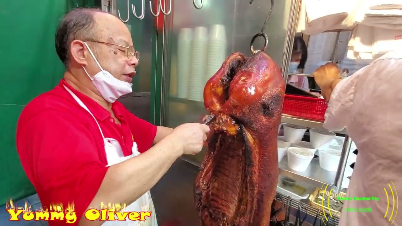 Hongkong StreetFood RoastPig #RoastDuck #RoastedGoose #streetfood Suckling-pig  #chicken  #grok4